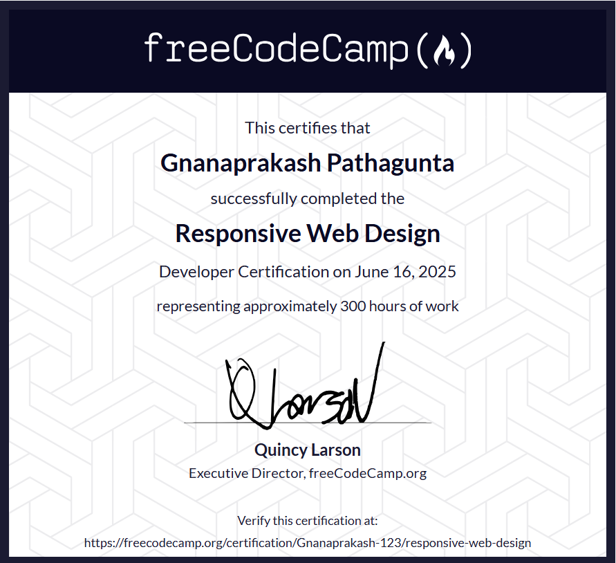 Gnanaprakash Pathagunta | Web Developer